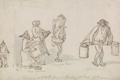 Pariser Straßenfiguren von Thomas Rowlandson