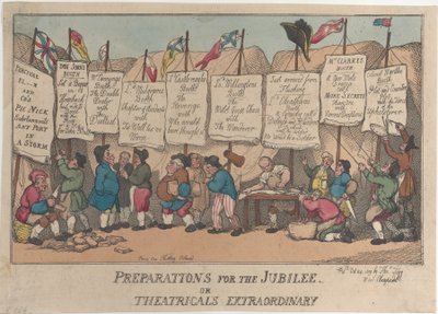 Vorbereitungen für das Jubiläum oder außergewöhnliche Theatervorstellungen, 24. Oktober 1809 von Thomas Rowlandson