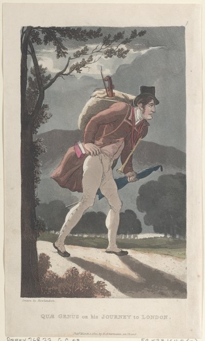 Quae Genus auf seiner Reise nach London, aus Die Geschichte von Johnny Quae Genus von Thomas Rowlandson