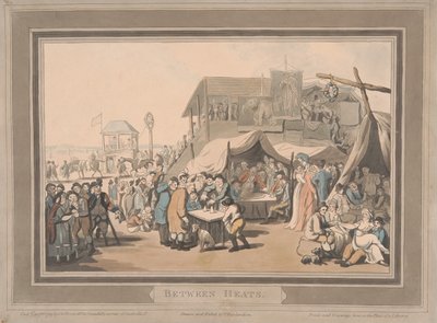 Rennen [Satz von sechs]: 4. Zwischen den Läufen von Thomas Rowlandson