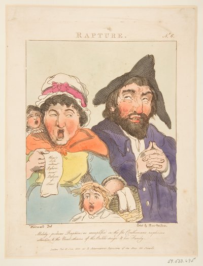 Ekstase Le Brun Travestiert, oder Karikaturen der Leidenschaften von Thomas Rowlandson