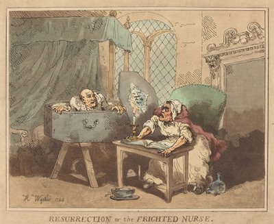 Auferstehung oder Die erschrockene Krankenschwester von Thomas Rowlandson