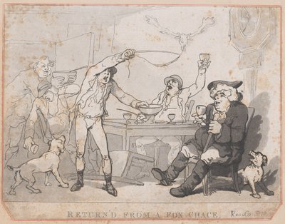 Zurückgekehrt von einer Fuchsjagd, 1787 von Thomas Rowlandson