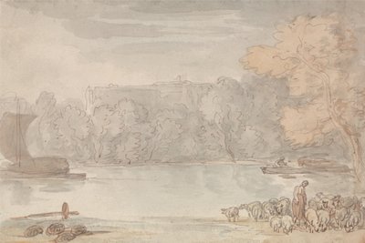 Flussszene (Die Themse bei Eton?) von Thomas Rowlandson