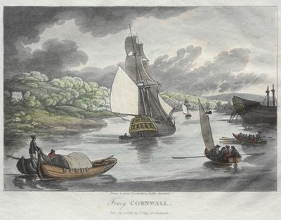 Rowlandsons Skizzen aus der Natur: Fowey, Cornwall von Thomas Rowlandson