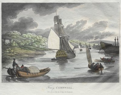 Rowlandsons Skizzen aus der Natur: Fowey, Cornwall, 1809 von Thomas Rowlandson