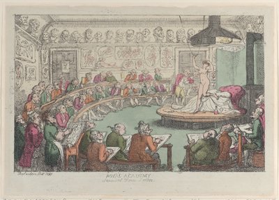 Royal Academy, Somerset House, London, 1801-11 von Thomas Rowlandson