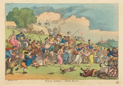 Ländliche Sportarten. Kittelrennen von Thomas Rowlandson