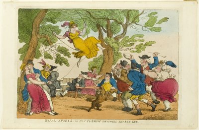 Ländliche Sportarten oder Wie man ein gut geformtes Bein zeigt von Thomas Rowlandson