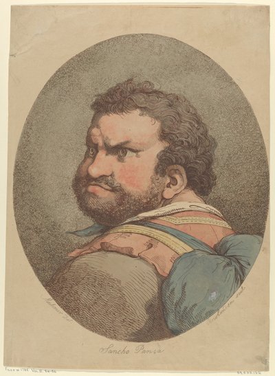Sancho Panza, aus Don Quijote, ca. 1776 von Thomas Rowlandson