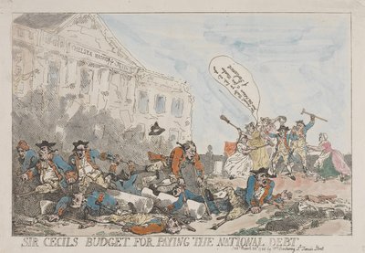 Sir Cecils Budget zur Begleichung der Staatsschulden von Thomas Rowlandson