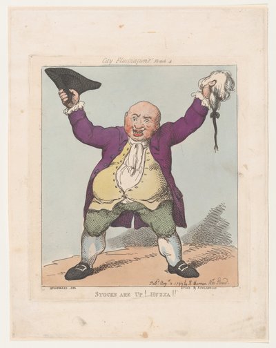 Aktien steigen! Hurra!!, 10. August 1799 von Thomas Rowlandson