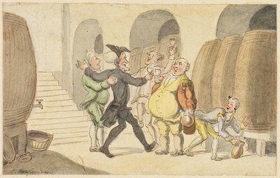 Studie für Dr. Syntax befreit aus dem Keller von Thomas Rowlandson