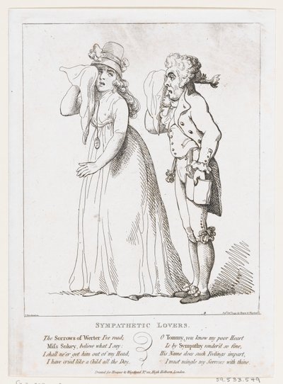 Sympathische Liebhaber, 6. Februar 1797 von Thomas Rowlandson