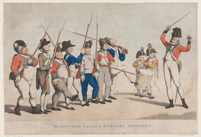 Die ungeschickte Truppe oder der wütende Sergeant von Thomas Rowlandson