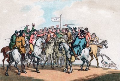 Der Wettposten, Humor des Fuchsjagdens, 1799 von Thomas Rowlandson