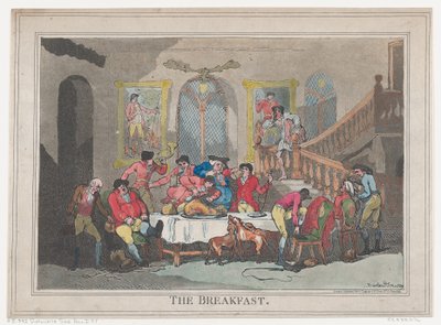 Das Frühstück, 1. Februar 1789 von Thomas Rowlandson