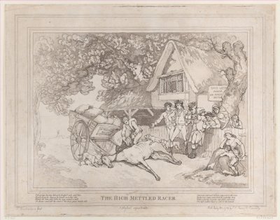 Das Kutschpferd aus Das Leben eines Rennpferdes, oder Der hochmütige Renner von Thomas Rowlandson