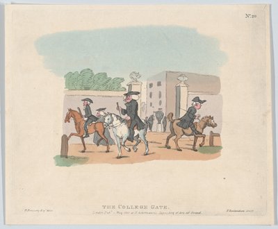 Das College-Tor, 1. Mai 1803 von Thomas Rowlandson