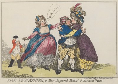 Die Devonshire, oder die am meisten anerkannte Methode, Stimmen zu sichern, 12. April 1784 von Thomas Rowlandson