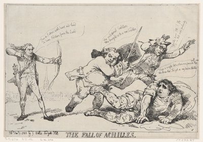 Der Fall von Achilles, 7. Januar 1785 von Thomas Rowlandson