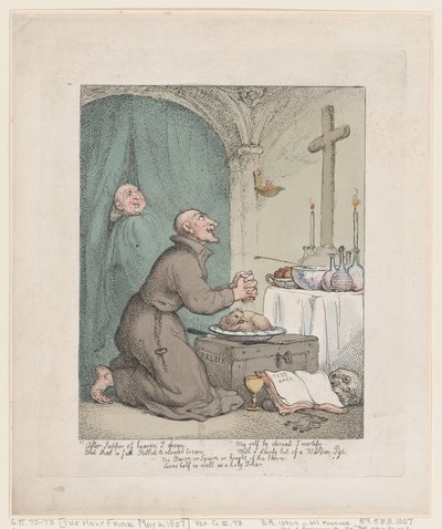 Der heilige Mönch, 6. Mai 1807 von Thomas Rowlandson