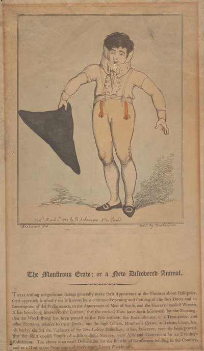 Das monströse Kriechtier; oder ein neu entdecktes Tier von Thomas Rowlandson