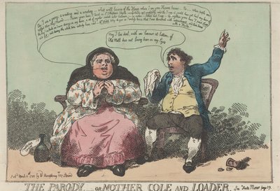 Die Parodie, oder Mutter Cole und Anführer von Thomas Rowlandson