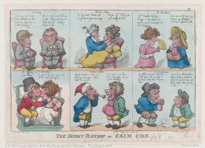 Die geheime Geschichte von Crim Con, Fig 1, 18. August 1808 von Thomas Rowlandson