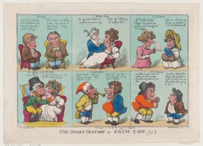 Die geheime Geschichte von Crim Con, Fig 1, 18. August 1808 von Thomas Rowlandson