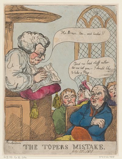 Der Fehler des Trinkers von Thomas Rowlandson