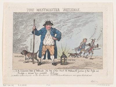 Der Westminster-Wächter, 12. April 1784 von Thomas Rowlandson