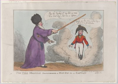 Der York-Magier verwandelt einen Fußjungen in einen Kapitän, 25. Februar 1809 von Thomas Rowlandson