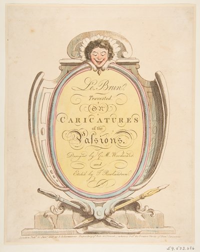 Titelseite: Le Brun Travested, oder Karikaturen der Leidenschaften, 21. Januar 1800 von Thomas Rowlandson