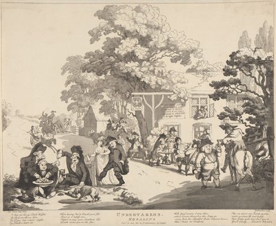 Leichenbestatter beim Feiern von Thomas Rowlandson