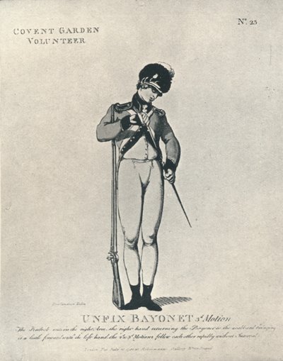 Bajonett lösen 3. Bewegung, 1798 1909 von Thomas Rowlandson