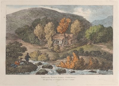 Blick auf den Fluss Camel, Cornwall, aus Ansichten in Cornwall, 12. April 1812 von Thomas Rowlandson