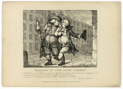 Spaziergang auf der High Street, aus Boswells Tour der Hebriden von Thomas Rowlandson