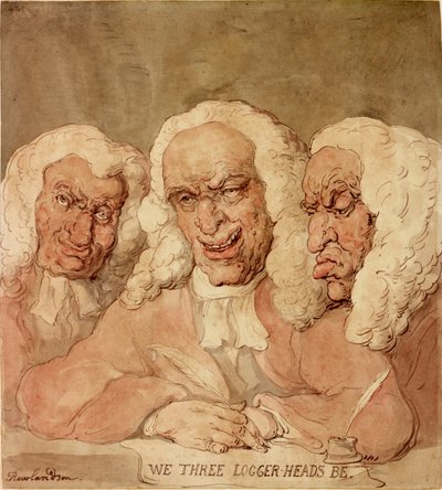 Wir drei Holzköpfe von Thomas Rowlandson