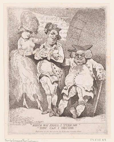 Wohin soll ich mich wenden, wie kann ich entscheiden von Thomas Rowlandson