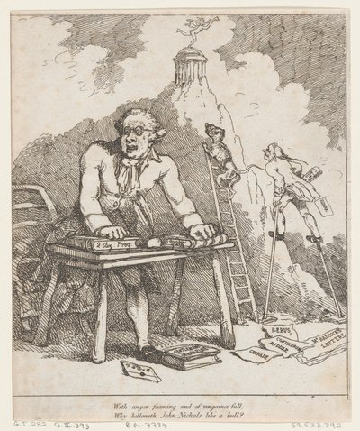 Mit Wut schäumend..., aus Wohlwollender Epistel von Thomas Rowlandson