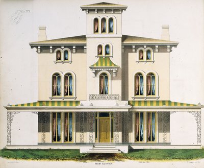 Frontansicht für Villa Nr.1, aus 