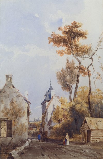 Ansicht einer Dorfstraße, Waterloo von Thomas Shotter Boys