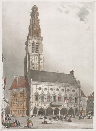 Malerische Architektur in Paris, Gent, Antwerpen, Rouen, 1839 von Thomas Shotter Boys