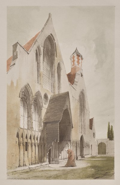 Malerische Architektur in Paris, Gent, Antwerpen, Rouen: Hospice des Vieillards, Gent, Belgien von Thomas Shotter Boys