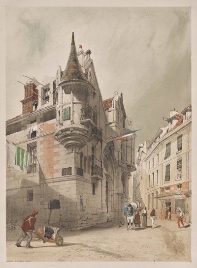 Malerische Architektur in Paris, Gent, Antwerpen, Rouen: Hôtel de Sens, Paris von Thomas Shotter Boys