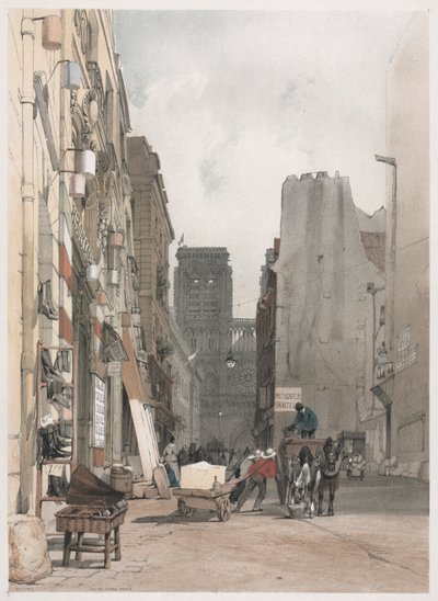 Malerische Architektur in Paris, Gent, Antwerpen, Rouen: Notre Dame, Paris, 1839 von Thomas Shotter Boys