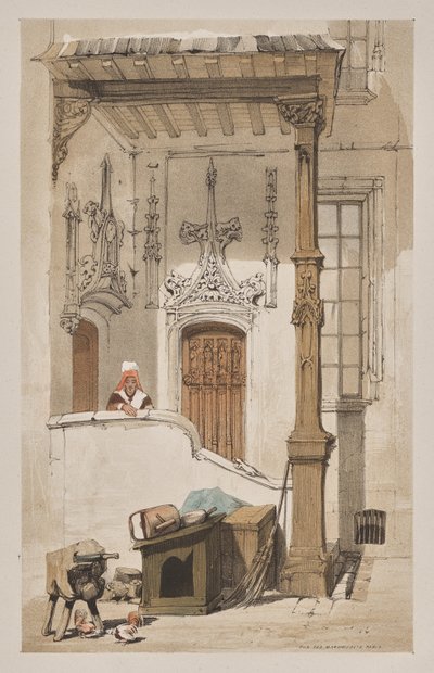 Malerische Architektur in Paris, Gent, Antwerpen, Rouen: Rue des Marmousets, Paris von Thomas Shotter Boys