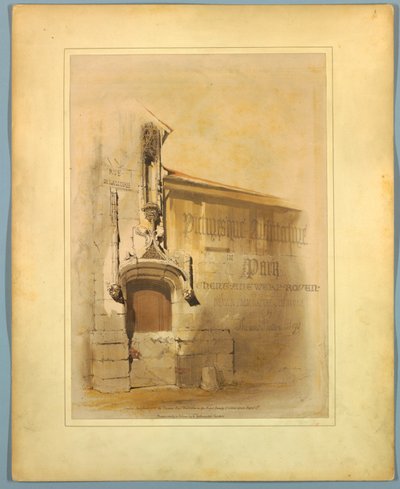 Titelseite, „Malerische Architektur in Paris, Gent, Antwerpen, Rouen usw.“ von Thomas Shotter Boys