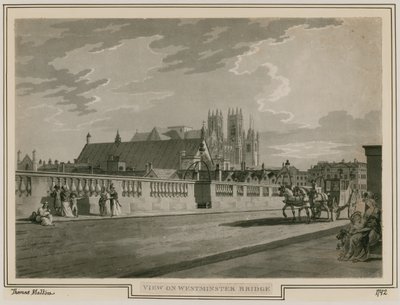Ansicht der Westminster Bridge von Thomas Snr. Malton